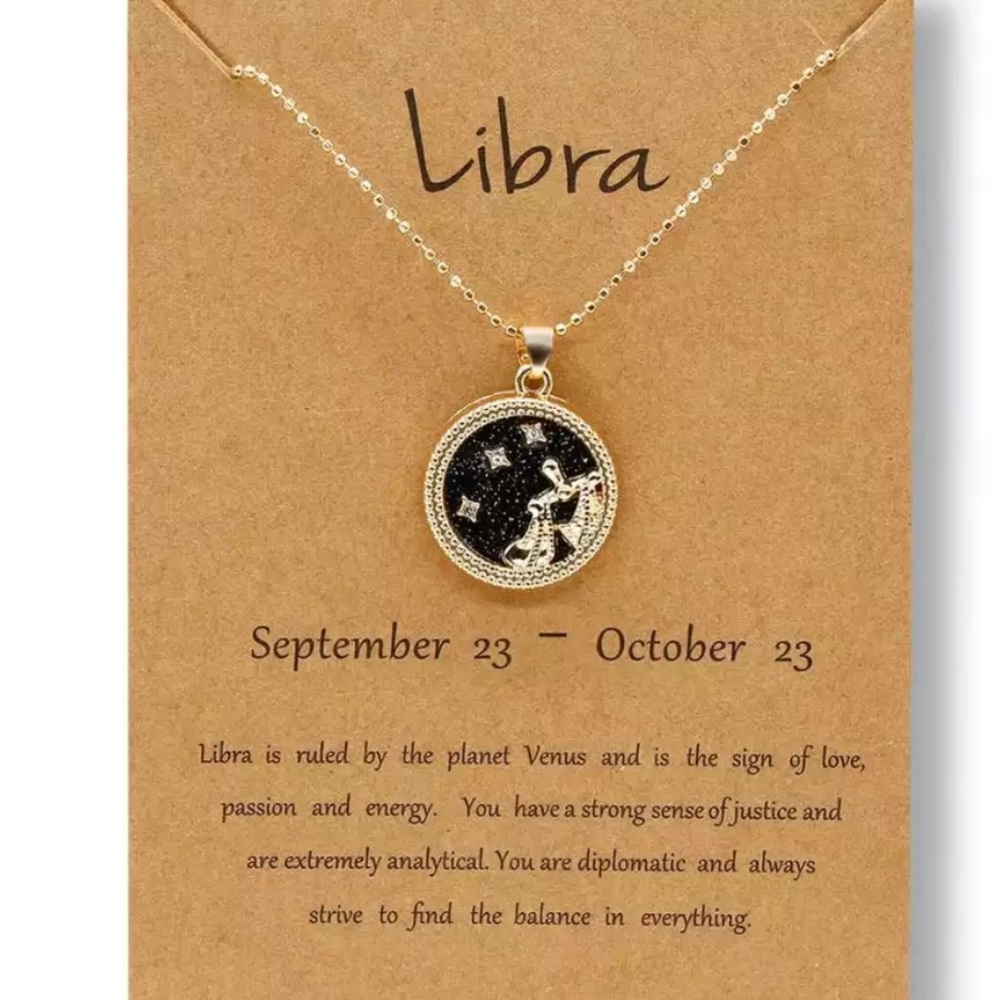 Libra Zodiac Sign Necklace